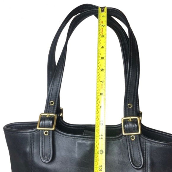 Vintage COACH Black Large Legacy Shopper Shoulder Bag Tote 9090 COA - Picture 10 of 17